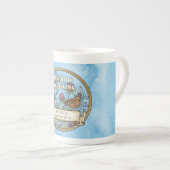 Blauwe Pollinatorentuin Bone China Mok (Voorkant rechts)