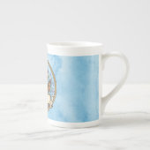Blauwe Pollinatorentuin Bone China Mok (Rechts)
