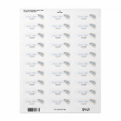 Blauwe Pompoen Adreslabels Etiket (Full Sheet)