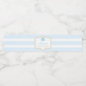 Blauwe Pompoen Baby Jongen Douche Waterfles Etiket (Enkel label)