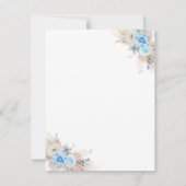 Blauwe Pompoen baby Note Kaart Notitiekaartje (Achterkant)