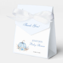 Blauwe Pompoen Baby Shower Bedankt