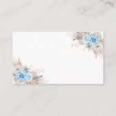 Blauwe Pompoen Baby shower Luier Raffle Insert Kaa Informatiekaartje (Achterkant)