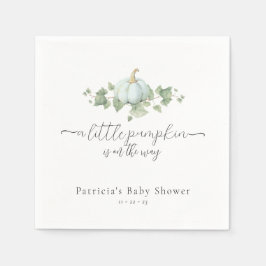 Blauwe pompoen Baby showers servetten