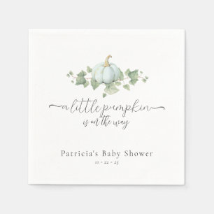 Blauwe pompoen Baby showers servetten