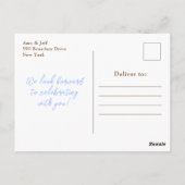 Blauwe Pompoen Bloemige Verjaardagsfeestje Briefkaart (Achterkant)