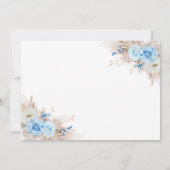 Blauwe Pompoen Dank u kaart (Achterkant)