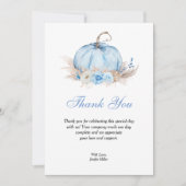 Blauwe Pompoen Dank u kaart (Voorkant)