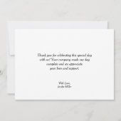 Blauwe Pompoen Dank u kaart (Achterkant)