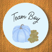 Blauwe pompoen gender onthult Team Boy sticker