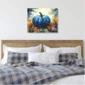 Blauwe pompoen - gewikkeld canvas (Insitu (Slaapkamer))