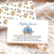 Blauwe Pompoen Herfst Baby Shower Display Shower