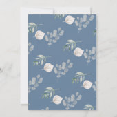 blauwe pompoen | Herfst Baby shower Kaart (Achterkant)