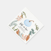 Blauwe pompoen Herfst in liefde Baby shower Servet (Hoek)