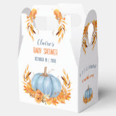 Blauwe Pompoen Herfst Jongen Baby shower Favor Box Bedankdoosjes (Geopend)