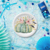 Blauwe pompoen herfst waterverf elegante herfst papieren bordje (Feest)