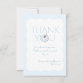 Blauwe pompoen Het is een Boy Modern Herfst Baby s Bedankkaart (Voorkant)