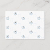 Blauwe pompoen Het is een Boy Modern Herfst Baby s Informatiekaartje (Achterkant)