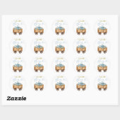 Blauwe Pompoen Koets Team Jongen Sticker (Vel)