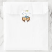 Blauwe Pompoen Koets Team Jongen Sticker (Tas)