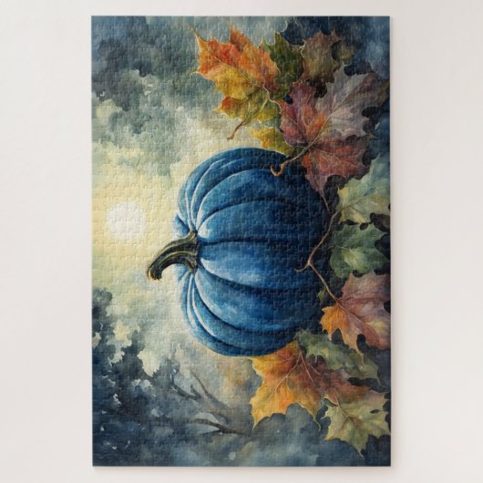 Blauwe pompoen - Puzzel Legpuzzel (Verticaal)