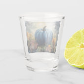 Blauwe pompoen - Shot Glass Glas (Achterkant)