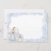 Blauwe Pompoen Strik Baby Shower Bedankt (Achterkant)