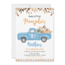 Blauwe Pompoen Truck Verjaardag