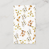 Blauwe Pompoen Vrachtwagen Bladblad Luier Raffle I Visitekaartje (Achterkant)