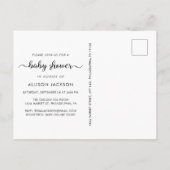 Blauwe Pompoen Waterverf Baby Jongensdouche Uitnodiging Briefkaart (Achterkant)