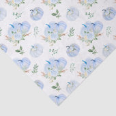 Blauwe pompoenen Bloemen Tissuepapier (Detail)