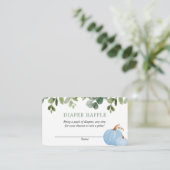 Blauwe pompoenen herfst baby shower informatiekaartje (Staand voorkant)