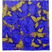 Blauwe pony douchegordijn (Voorkant)