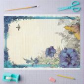 Blauwe pony en vlinderbloemigen nr. 2 tissuepapier (Craft)