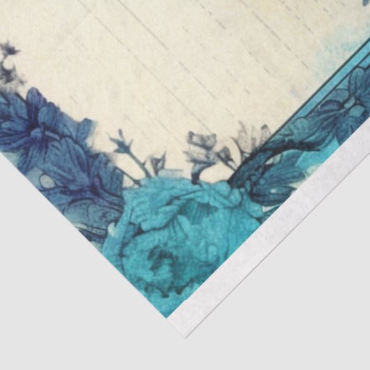 Blauwe pony en vlinderbloemigen nr. 2 tissuepapier (Detail)