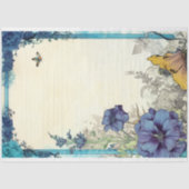 Blauwe pony en vlinderbloemigen nr. 2 tissuepapier (Voorkant)