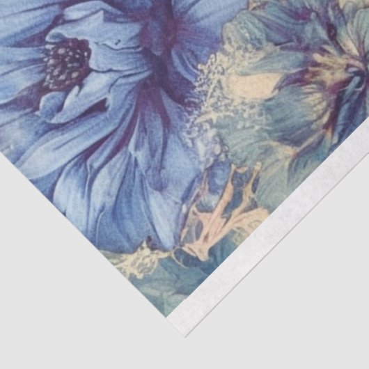 Blauwe pony en vlinderebloem tissuepapier (Detail)