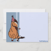 Blauwe Pony jongens 5e verjaardag Kaart (Achterkant)