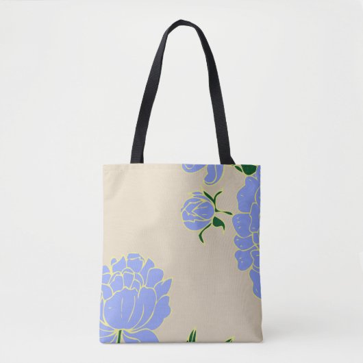 Blauwe pony tote bag (Voorkant)