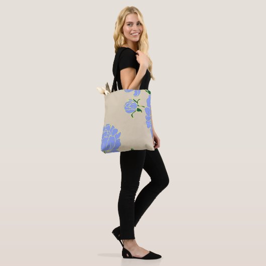 Blauwe pony tote bag (Op model)