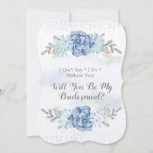 Blauwe pony zal je mijn Bridesmaïde uitnodigingen  (Voorkant)