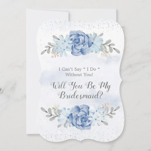 Blauwe pony zal je mijn Bridesmaïde uitnodigingen  (Voorkant)