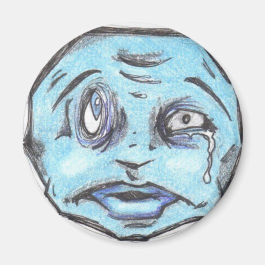 Blauwe POO HEAD magneet (Voorkant)