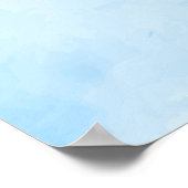 Blauwe poodot-regenlaarzen vallen weg poster (Hoek)