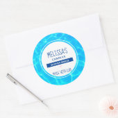 Blauwe pool Water Fotokaars / Zeep Ronde Sticker (Envelop)