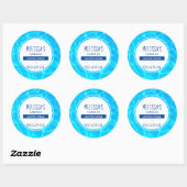Blauwe pool Water Fotokaars / Zeep Ronde Sticker (Vel)
