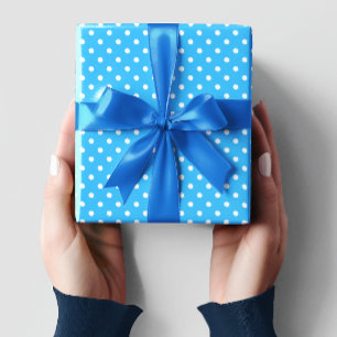 Blauwe poolpunten cadeaupapier