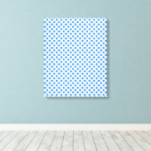 Blauwe poolpunten met achtergrond canvas afdruk (Insitu (Houten vloer))