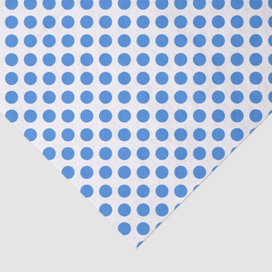 Blauwe poolpunten met  achtergrond tissuepapier (Detail)