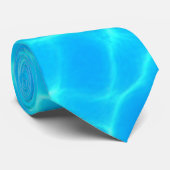 Blauwe poolwaterreflectiesFoto Stropdas (Opgerold)